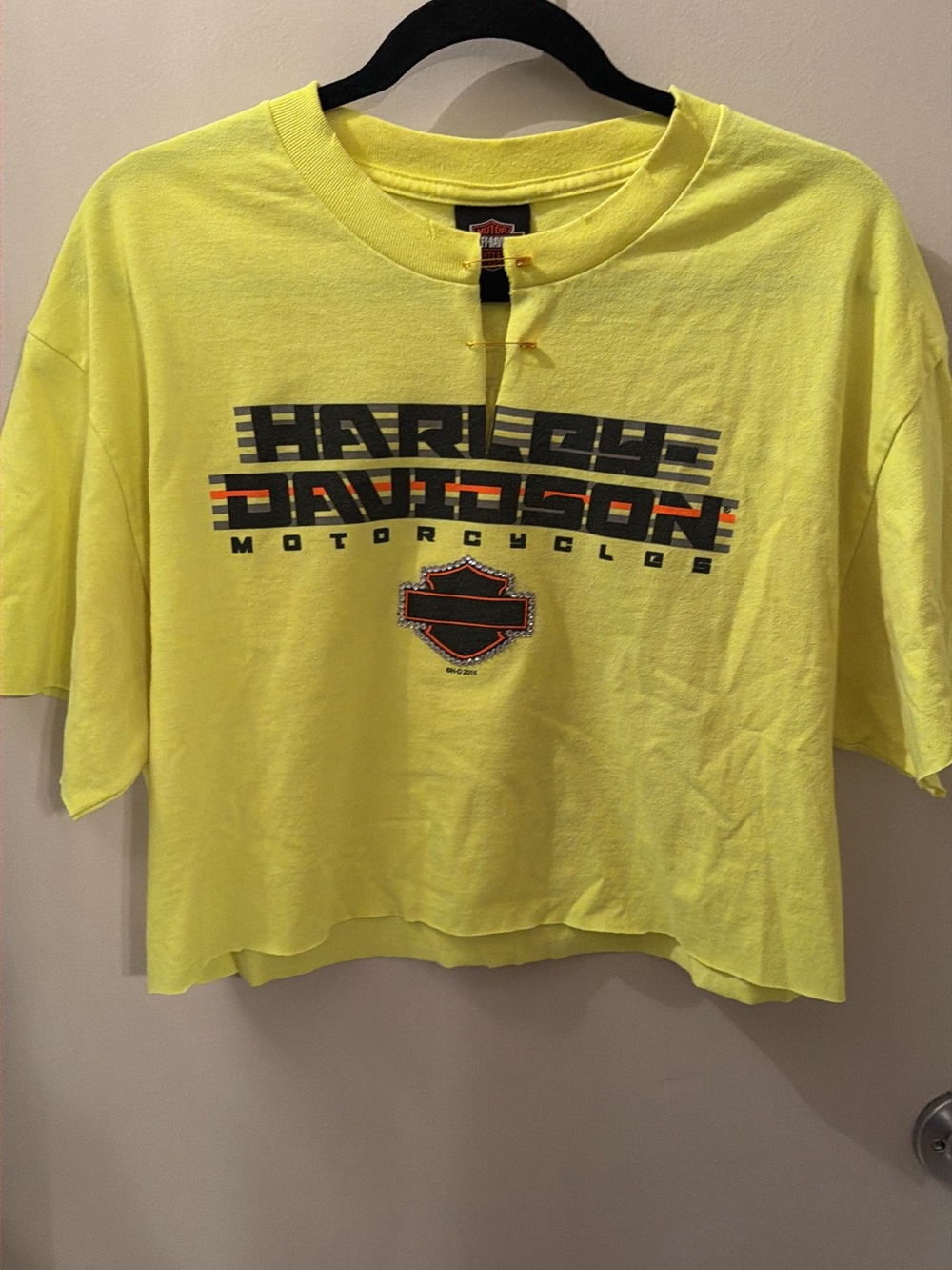 Harley-Davidson Neon Yellow Graphic Kids Tee
